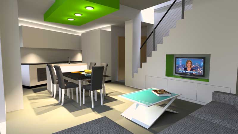 Transformation intérieure d'une habitation à Haccourt